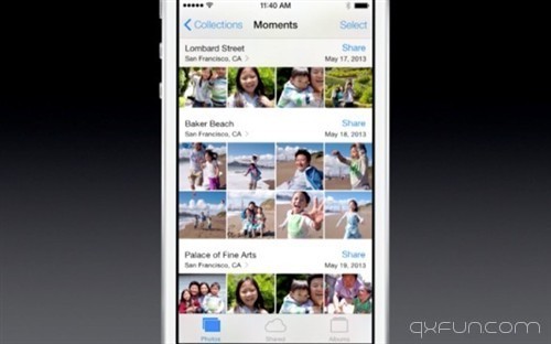 苹果iOS7新界面 – 清新范(Qxfun.com)